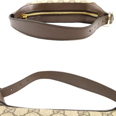 Pre-owned Gucci Beige Gg Supreme Canvas Leather Shoulder Bag ()