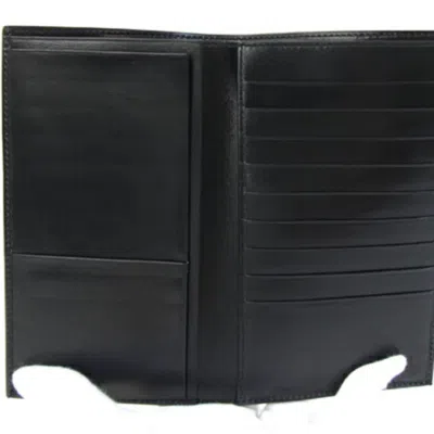 Pre-owned Gucci Black Leather Long Bill Wallet (bi-fold) ()