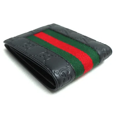 Pre-owned Gucci Black Leather Wallet (bi-fold) ()