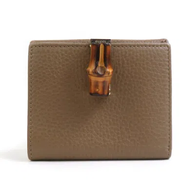 Pre-owned Gucci Brown Leather Wallet (bi-fold) ()