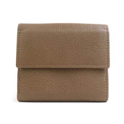 Pre-owned Gucci Brown Leather Wallet (bi-fold) ()