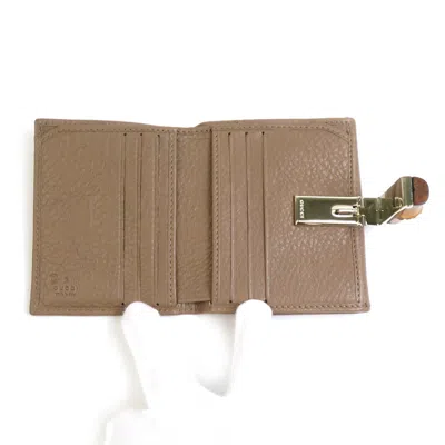 Pre-owned Gucci Brown Leather Wallet (bi-fold) ()
