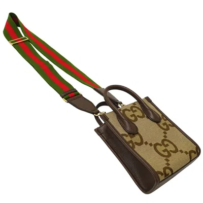Pre-owned Gucci Gg Canvas Beige Brown Gg Canvas Handbag Shoulder Bag ()