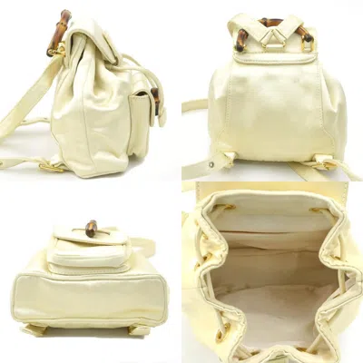 Pre-owned Gucci Light Beige Satin Backpack ()