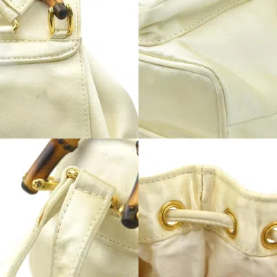 Pre-owned Gucci Light Beige Satin Backpack ()