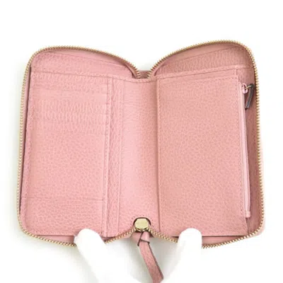 Pre-owned Gucci Pink Leather Wallet (bi-fold) ()