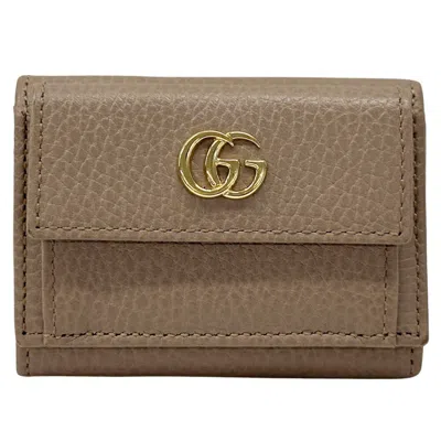 Pre-owned Gucci Pink Leather Wallet (tri-fold) ()