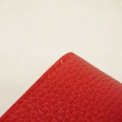 Pre-owned Gucci Red Color Leather Wallet (bi-fold) ()