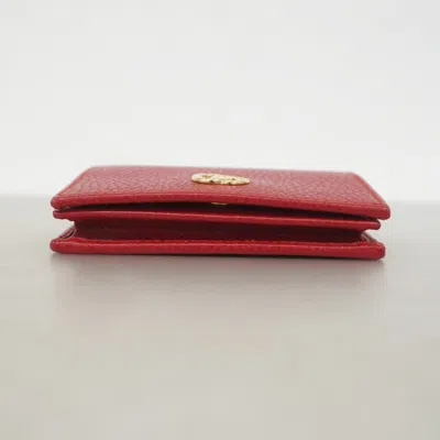 Pre-owned Gucci Red Color Leather Wallet (bi-fold) ()