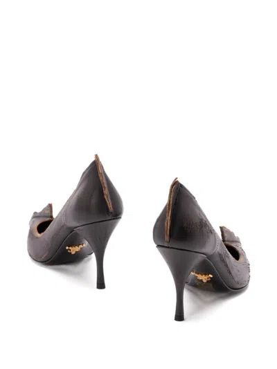 Prada Leather Pumps In Black
