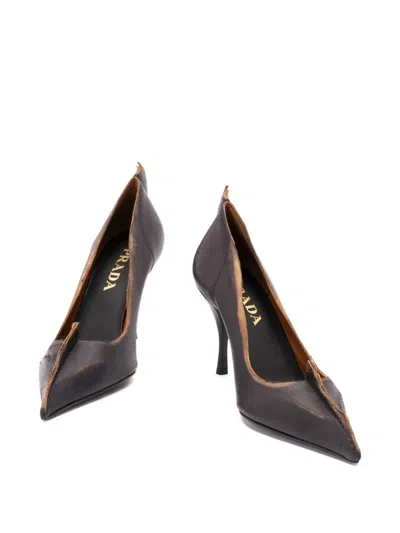 Prada Leather Pumps In Black
