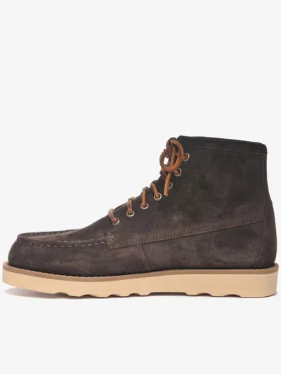 Sebago Lace Up Ankle Boots In Suede In Brown