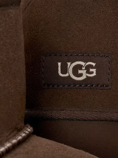 Ugg Mini Round Toe Stitched Ankle Boots In Brown