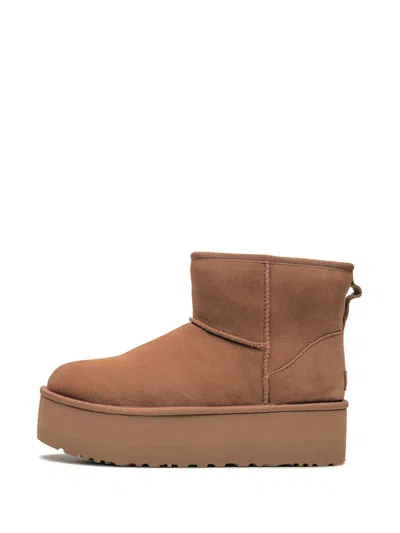 Ugg W Classic Mini Platform Shoes In Brown