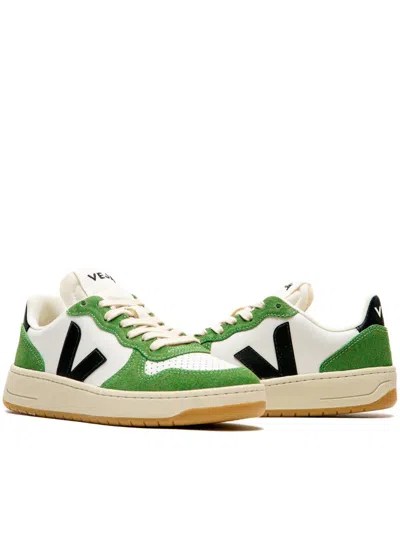 Veja Leather Sneakers Contrast Stitching In White