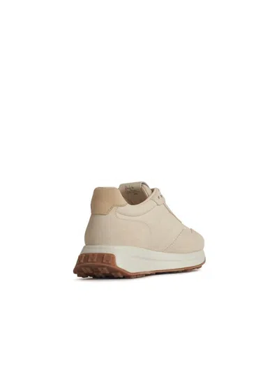 Hogan H641 Suede Low-top Sneakers In Sand