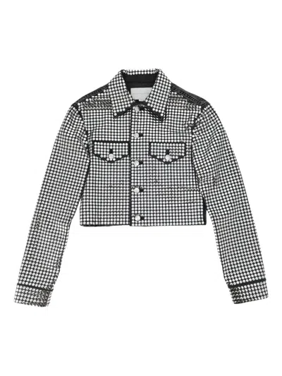 Stella Mccartney Denim Jacket With Mirror Clothing In Black