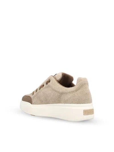 Max Mara Zapatilla Deportiva De Cachemira Impermeable In Brown