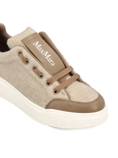 Max Mara Zapatilla Deportiva De Cachemira Impermeable In Brown