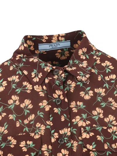 Prada Printed Polo In Multi