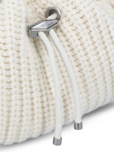 Jimmy Choo Cable-knit Drawstring Shoulder Bag In Multi