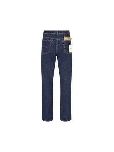Jacob Cohen Logo-patch Jeans In Blue