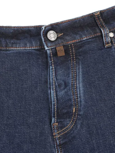 Jacob Cohen Logo-patch Jeans In Blue