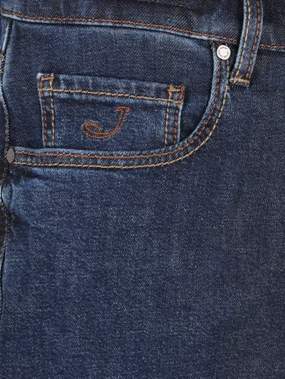 Jacob Cohen Logo-patch Jeans In Blue