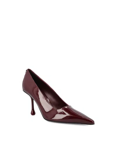 Jimmy Choo 80mm Ixia Patent-leather Pointed-toe Pumps In Burgundy