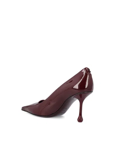 Jimmy Choo 80mm Ixia Patent-leather Pointed-toe Pumps In Burgundy