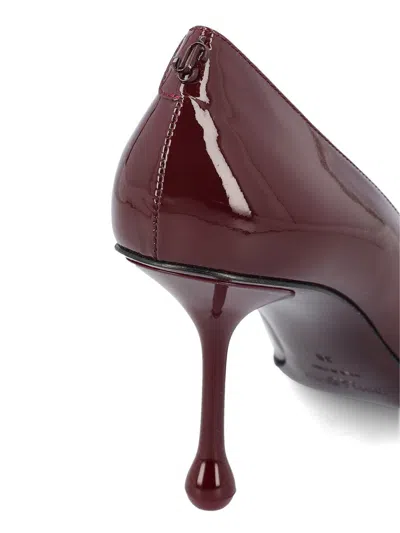 Jimmy Choo 80mm Ixia Patent-leather Pointed-toe Pumps In Burgundy