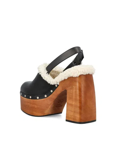 Jimmy Choo 135mm Leather Platform Sheepskin Sandals In Multi