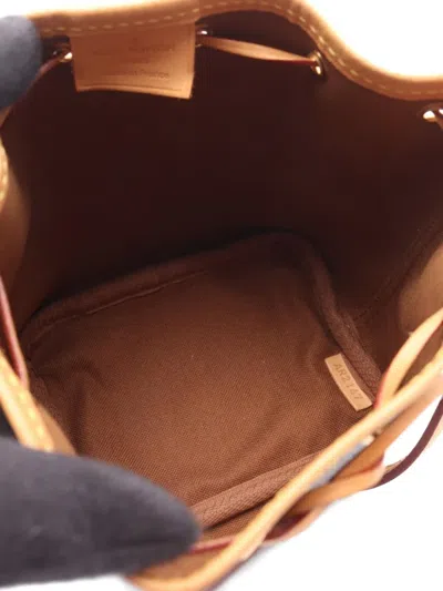Pre-owned Louis Vuitton 2017 Nano Noe Bucket Bag In Brown