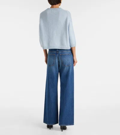 Khaite Atmosphere Blue Cashmere Sabina Sweater In Blue