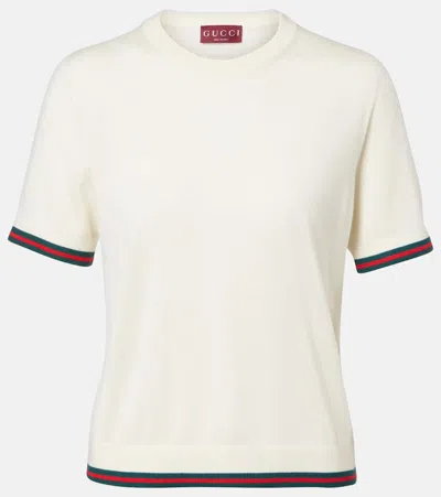 Gucci Women Extra Fine Cashmere-blend Top In White