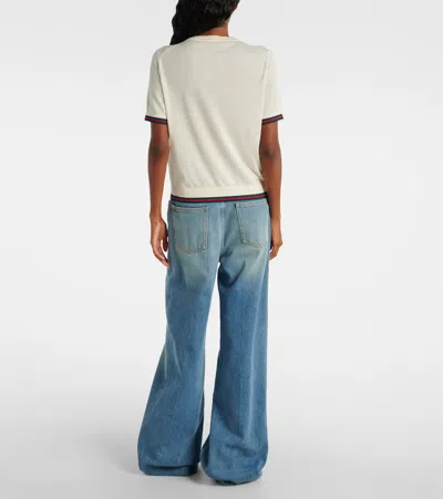 Gucci Women Extra Fine Cashmere-blend Top In White