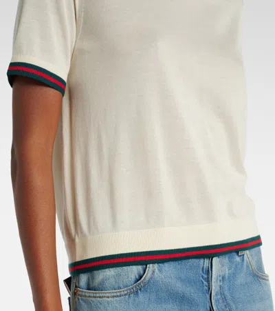 Gucci Women Extra Fine Cashmere-blend Top In White