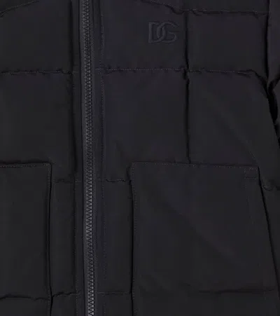 Dolce & Gabbana Cotton-blend Down Jacket In Black