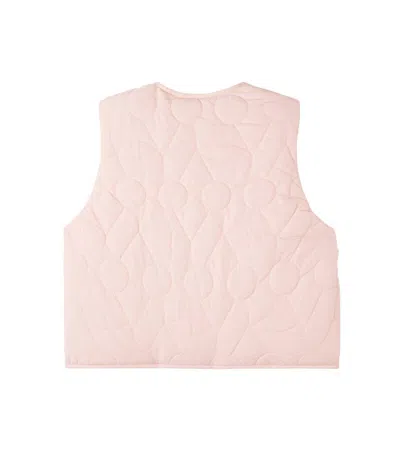 Bonpoint Jilian Quilted Vest In Pink In Pink