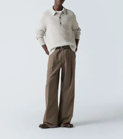 羊毛与羊绒POLO衫式毛衣