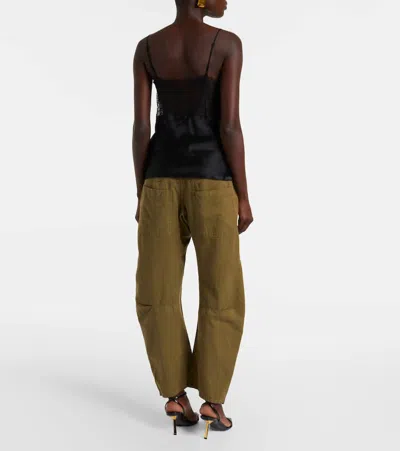 Nili Lotan Mabelle Lace-trimmed Silk Satin Camisole In Black