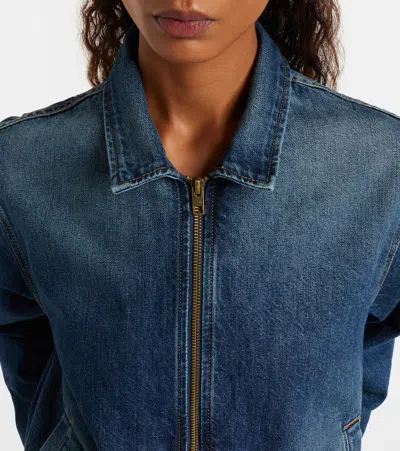 Nili Lotan Najac Denim Jacket Simon Wash In Blue