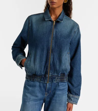 Nili Lotan Najac Denim Jacket Simon Wash In Blue