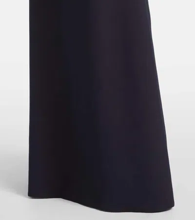 Safiyaa Priscilla Embellished Crêpe Gown In Blue