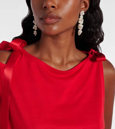 Simone Rocha Drip Faux Pearl Drop Earrings In White