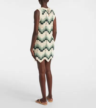 The Upside Tidal Sandrine Cotton Crochet Minidress In Neutral