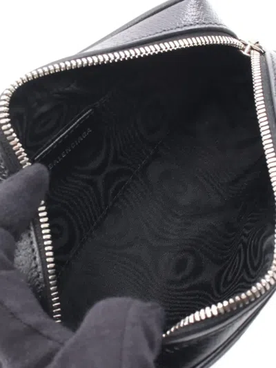 Pre-owned Balenciaga X Gucci 2010s The Hacker Project Web Line Camera Bag In Black