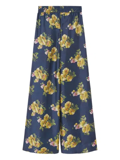 La Doublej Palazzo Pants Riptide Midnight Blue In Blue