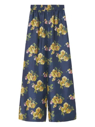 La Doublej Palazzo Pants Riptide Midnight Blue In Blue