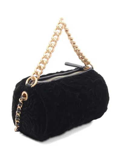 Pre-owned Chanel 2021 Camellia Shoulder Bag In Black